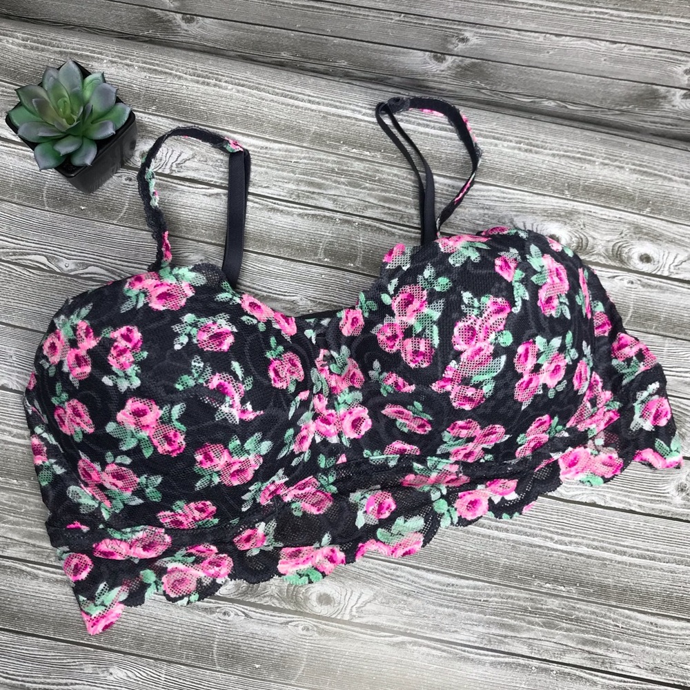 Victoria’s Secret PINK floral lace bralette large